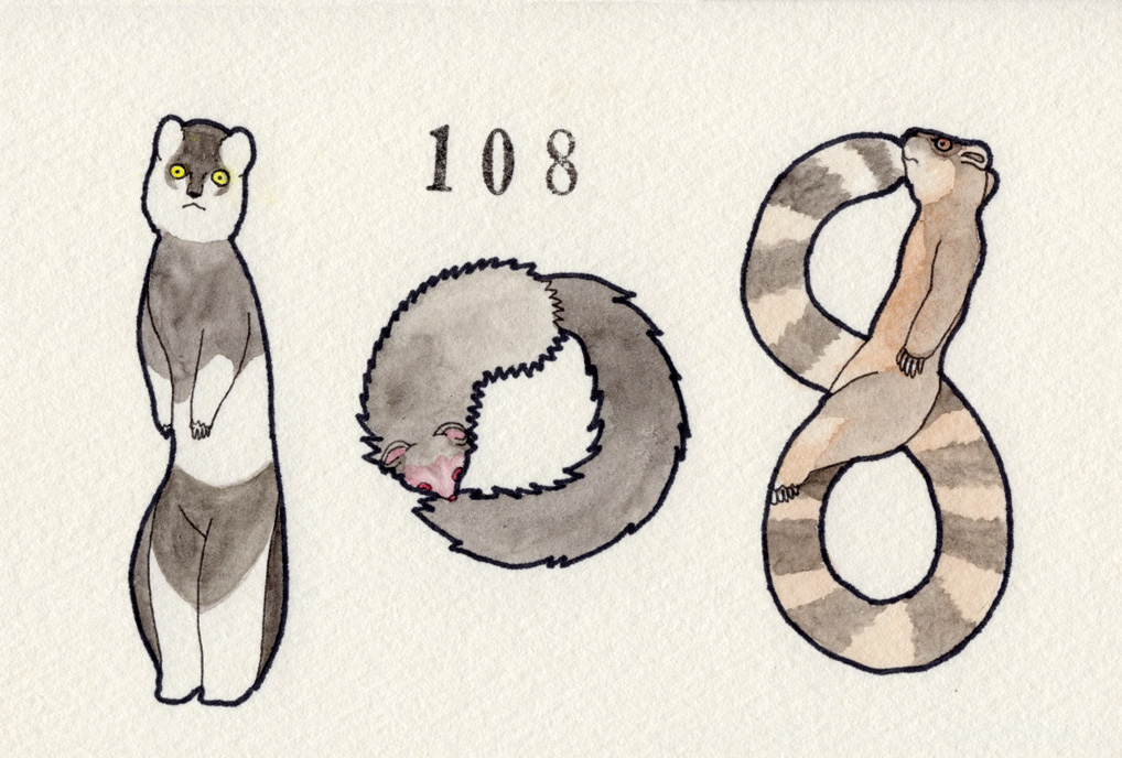 エリマキキツネザル/アイアイ/ワオキツネザル